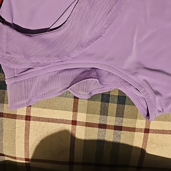 Tommy Hilfiger Ruffled Purple Sleeveless Top - Picture 4 of 6